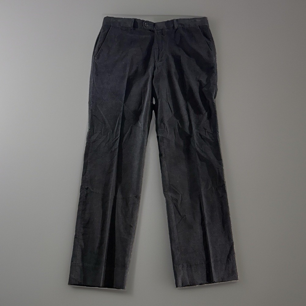 John Varvatos USA Mens Brown Corduroy Flat Front Straight Leg Pants 34x31